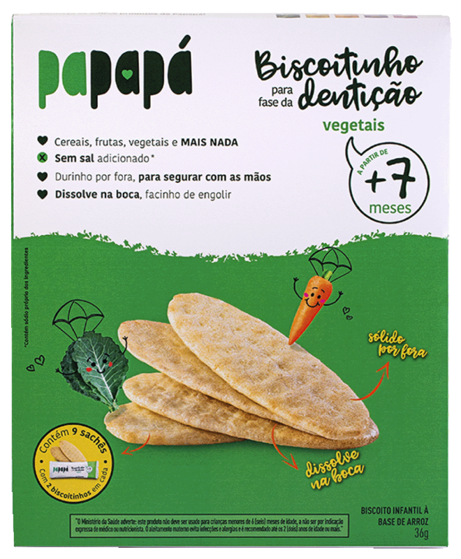 Biscoitinho para Fase da Dentição Vegetais